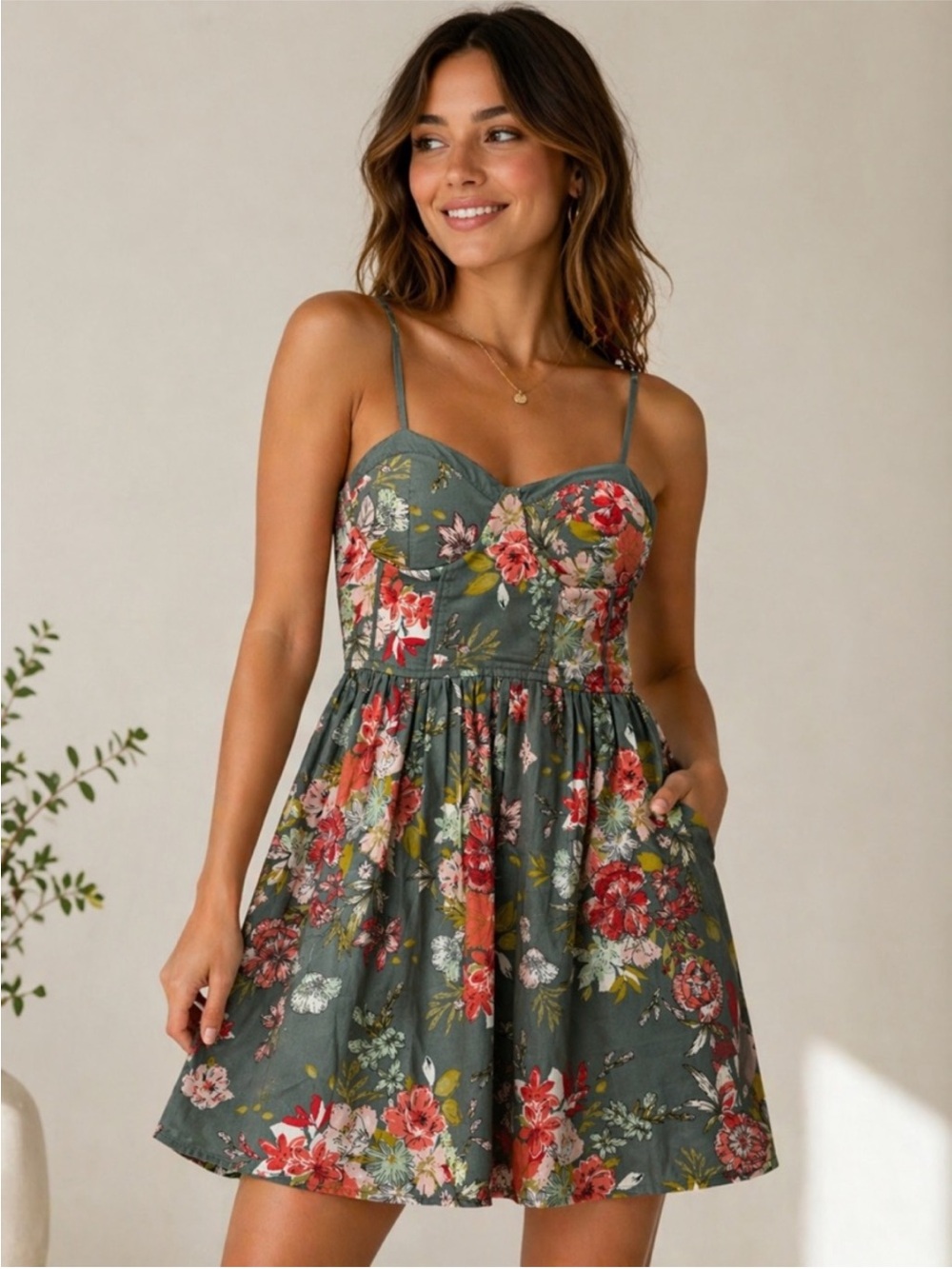 Floral Sweetheart Sundress